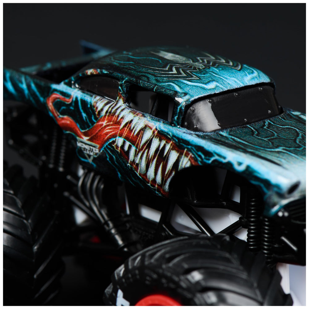 Hero-themed Monster Jam trucks designed for kids 3 and up