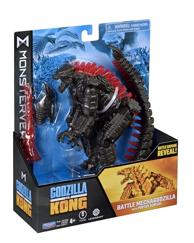MonsterVerse Mechagodzilla detailed sculpting highlights rugged armor and robotic design