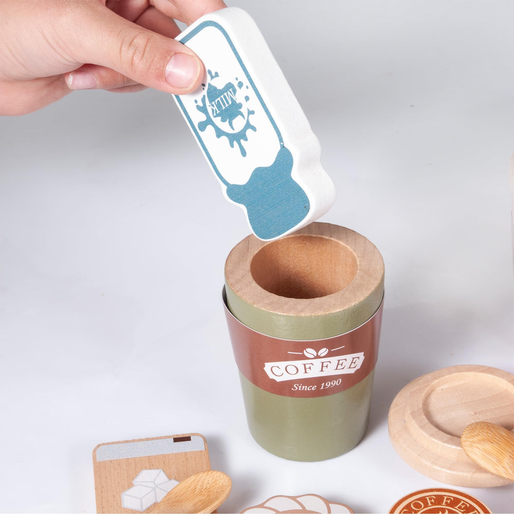 Mont Pleasant Milk component adds creamy pretend beverages for social play.