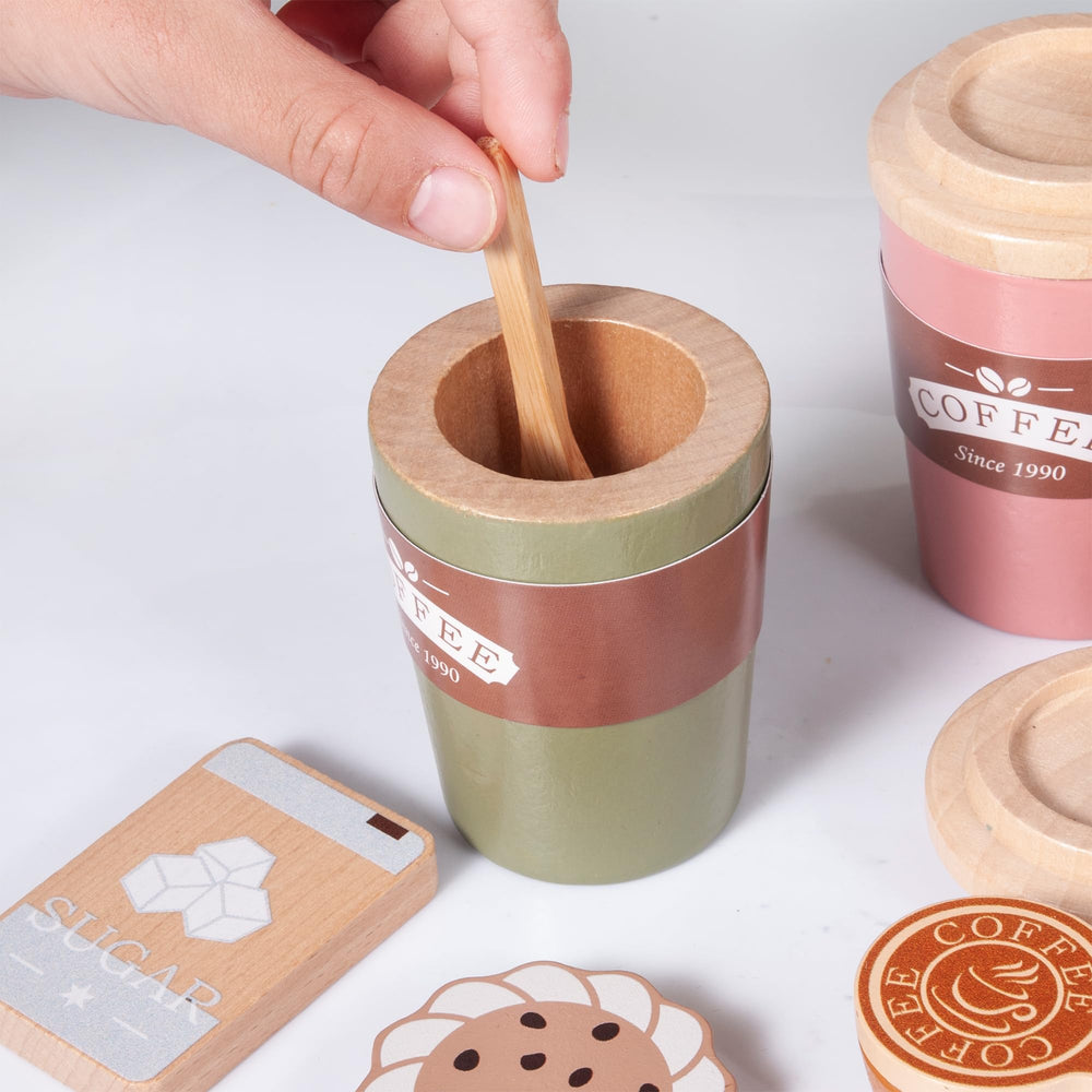 Mont Pleasant Sugar cubes support mindful pouring during kitchen pretend play.