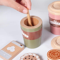 Mont Pleasant Sugar cubes support mindful pouring during kitchen pretend play.
