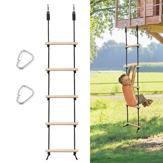 MONT PLEASANT rope ladder enables kids to climb safely in the backyard.