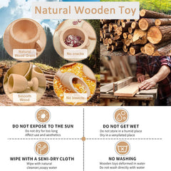 MONT PLEASANT wooden cups and pots for sorting play