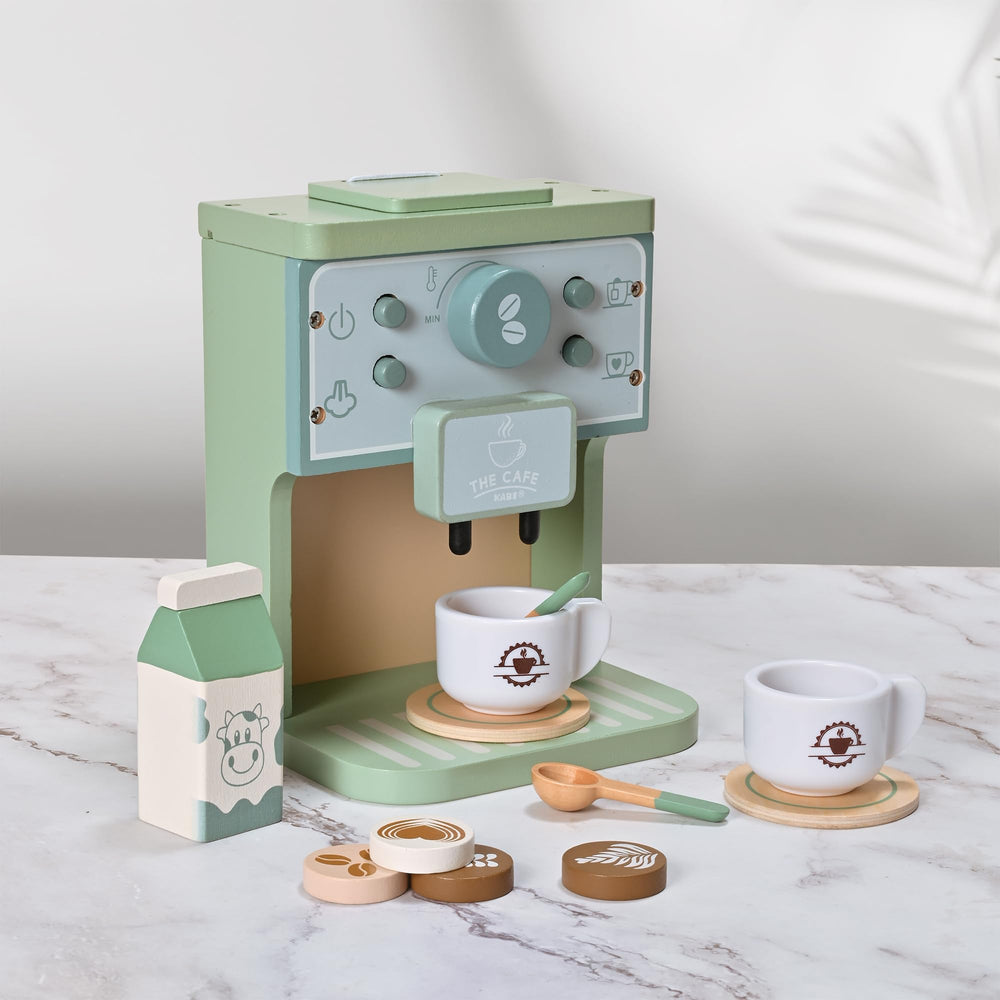 Mont Pleasant wooden kitchen accessories completing a Montessori-inspired toy set