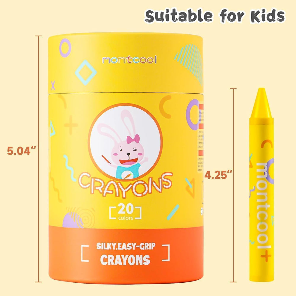 Montcool portable container keeps crayons organized during on-the-go art.
