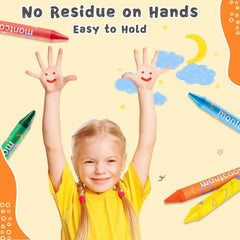 Montcool toddler holding crayon demonstrates comfortable grip for small hands.