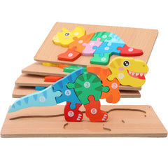 Montessori Mama dinosaur puzzles pack cover with vibrant colors to engage early learning.