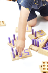 Montessori & Me Counting Peg Board non toxic paint keeps play safe.