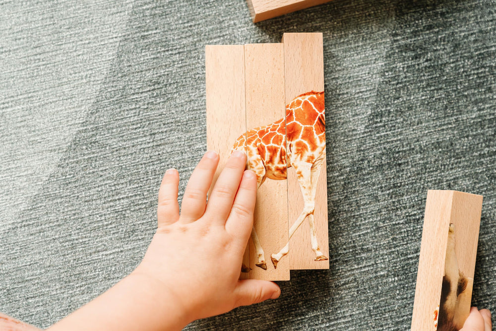 Montessori & Me first-letter sounds puzzle aids early literacy practice.
