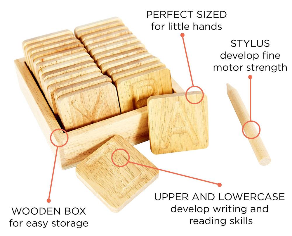 Montessori & Me smooth lacquer finish enhances tactile experience and safety