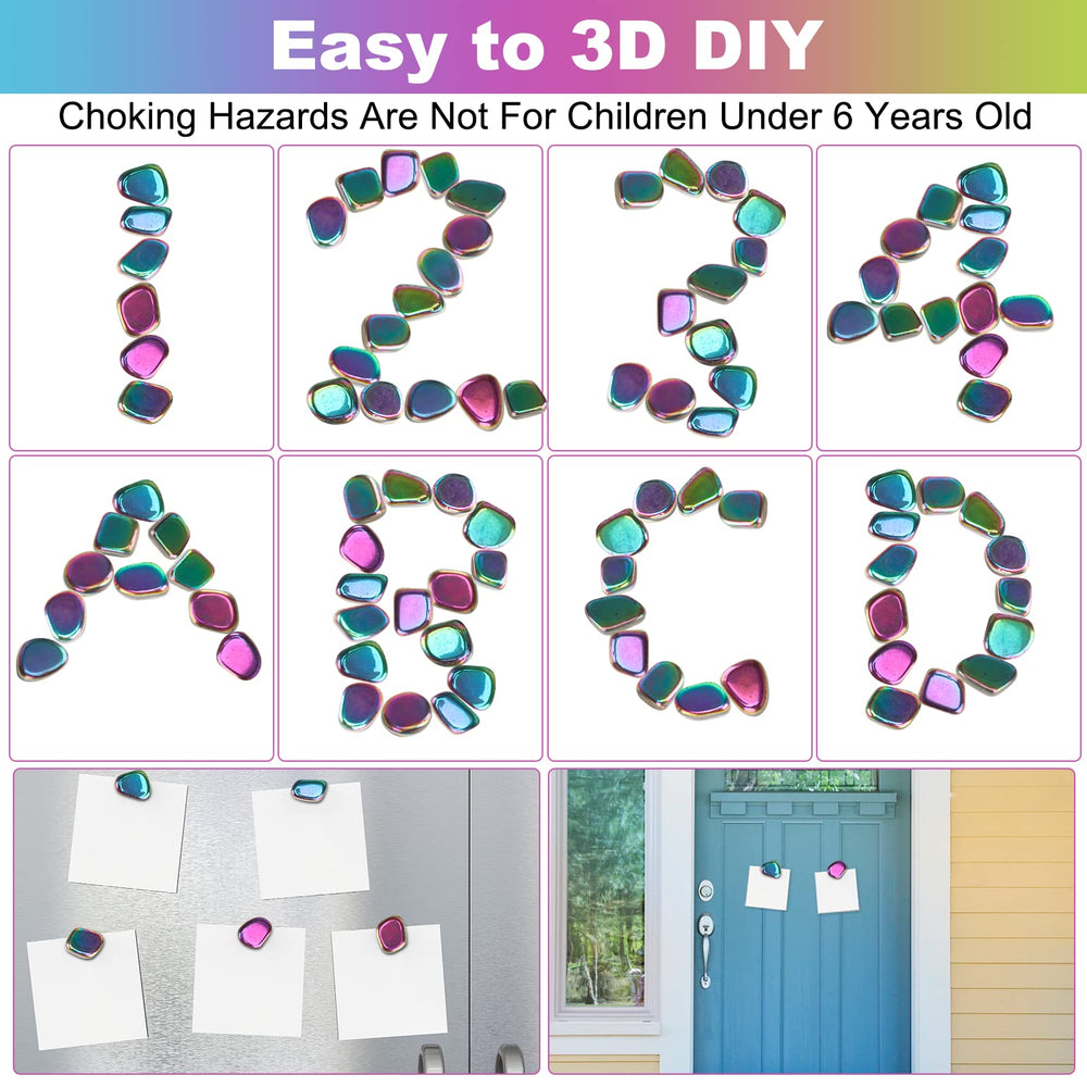 Moonhua rainbow magnets stones 3d DIY usage in motion.