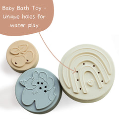 Moonkie seven-piece set supports stacking, sorting, and early cognitive play