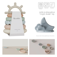 Moonkie Stacks of Circles nature-inspired design: gift-ready stacking toy.