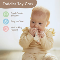 Moonkie toy cars sedan provides safe, quiet rolling on various surfaces.