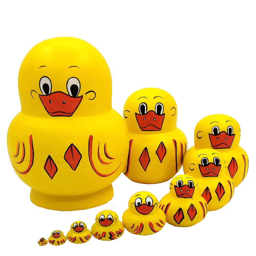 Moonmo nesting dolls with duck pattern for playful decor and stacking fun