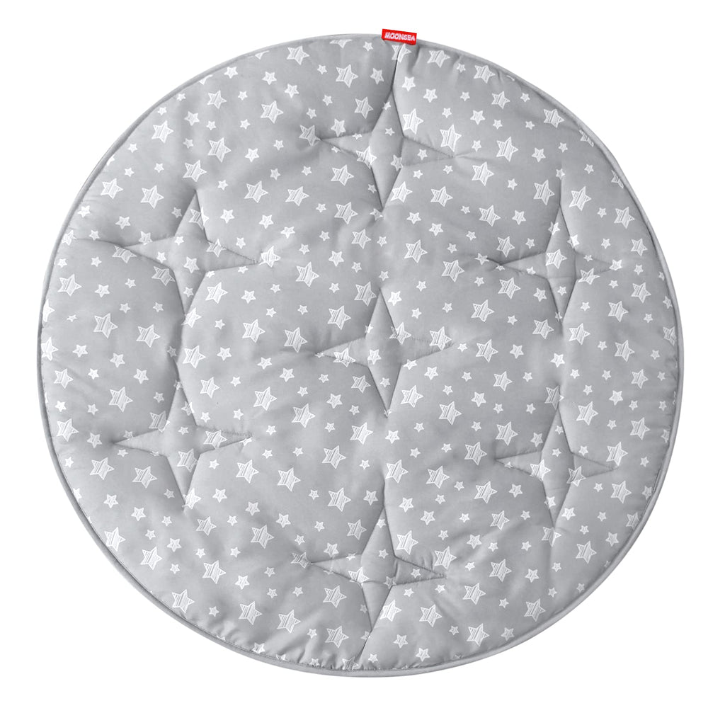 Moonsea baby play mat, 40-inch round surface, ideal for safe, cushioned play.