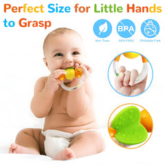 MOONTOY butterfly rattle teether encourages grasping and tracking