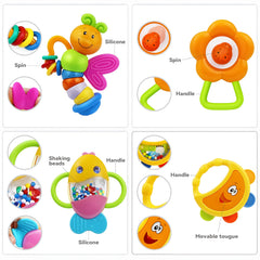 MOONTOY deer rattle teether enhances grip and sensory tracking