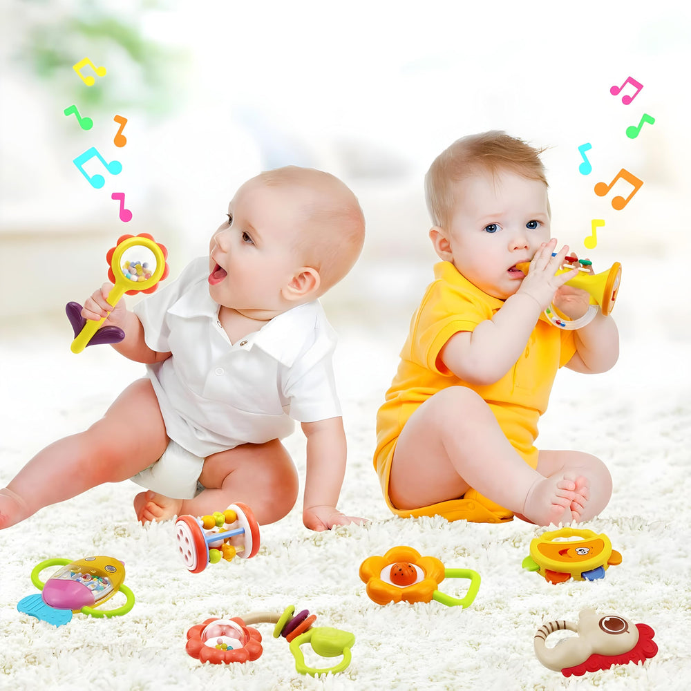 MOONTOY turtle rattle teether inspires interactive play and safe chewing