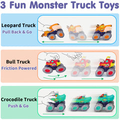 MOONTOY crocodile push-and-go monster truck battery-free fun