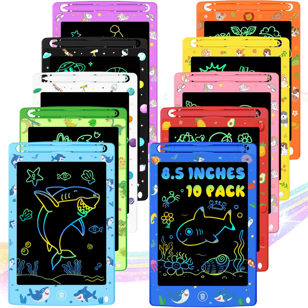MOOWALIS Party Favor 10-pack LCD tablets for shared play and creative learning.