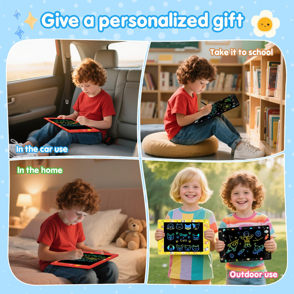 MOOWALIS pressure-sensitive stylus enables varied line thickness for kid drawings.