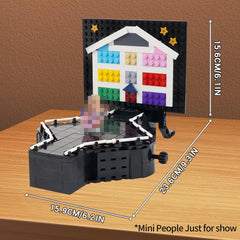 ABS texture of MOOXI MOC Star Singers stage pieces, durable and smooth to touch.