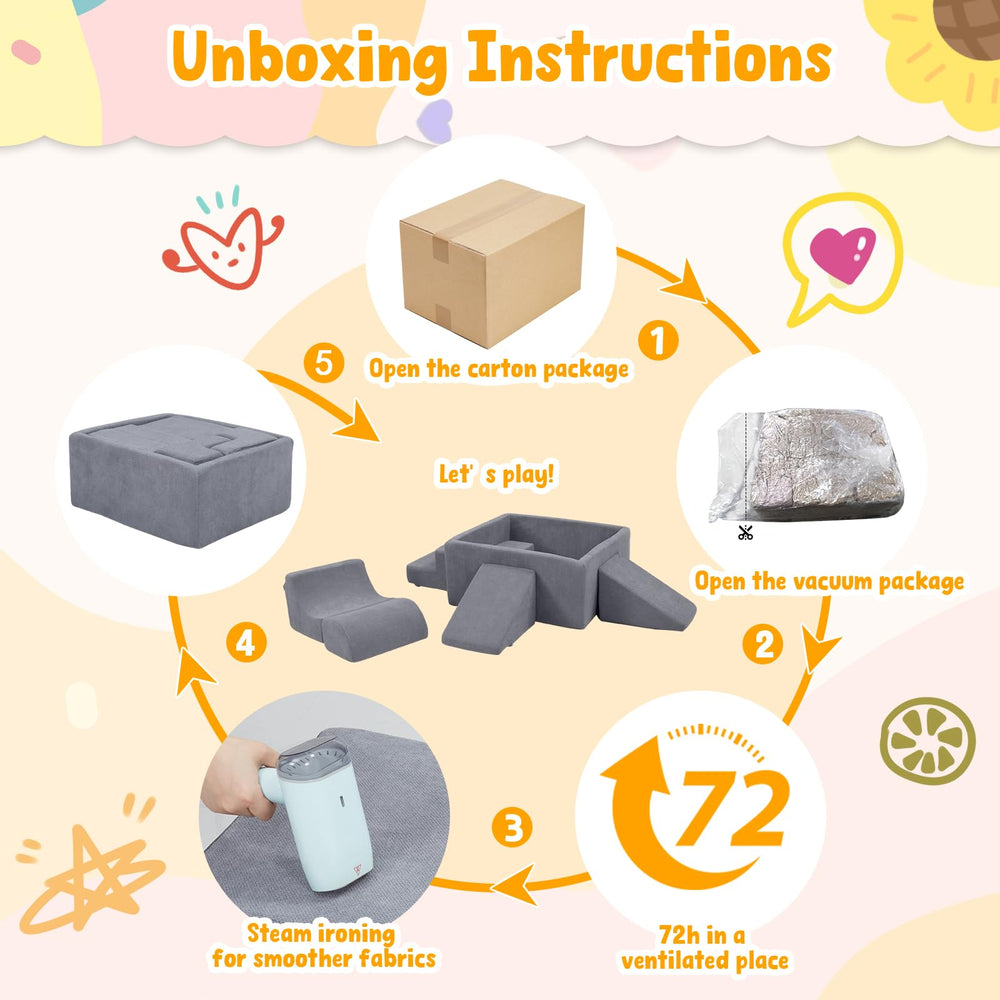 MOOZHEALTH safe stitching and hidden zippers prevent snags during play