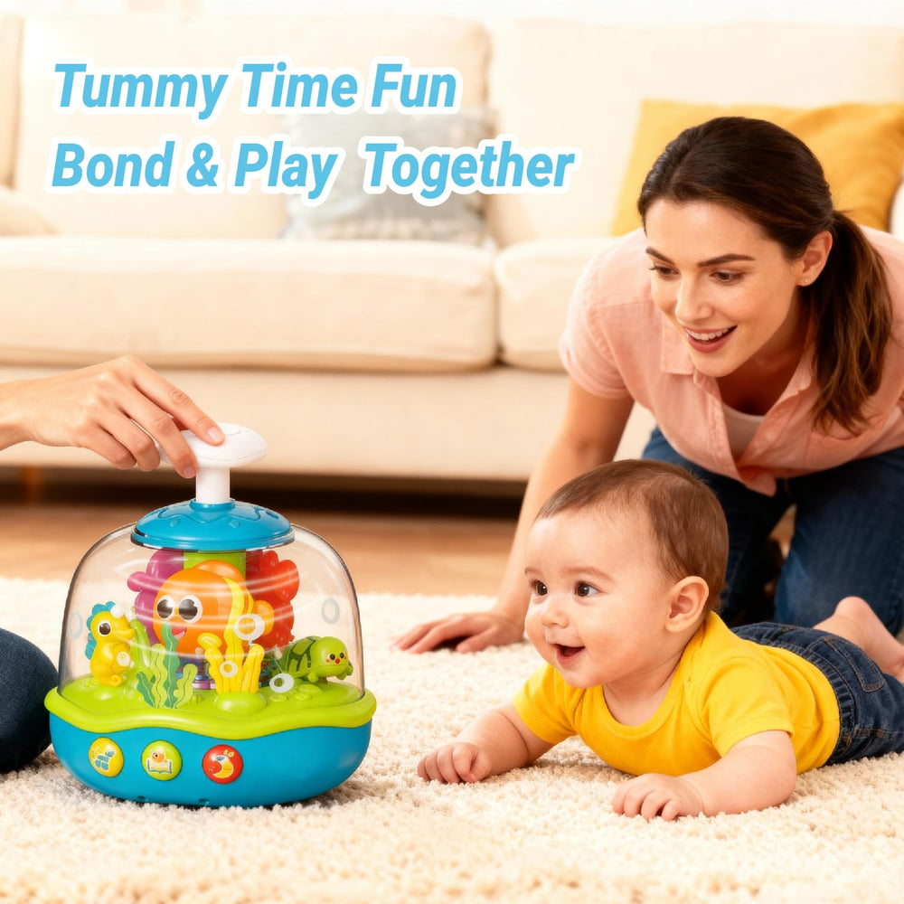 MoraBaby Ocean Toy music and lights deliver engaging auditory-visual fun for babies.