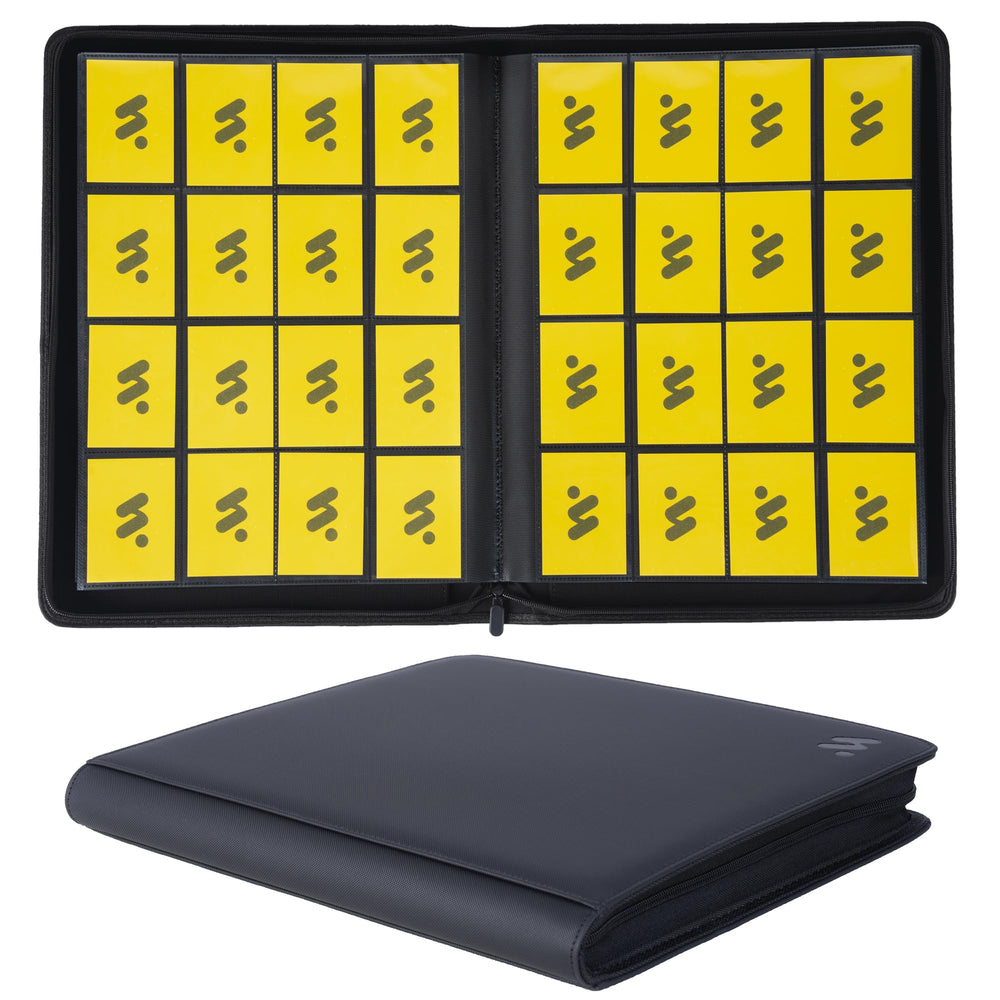 MORABTO 1000+ pockets binder with closed zipper provides secure card storage.