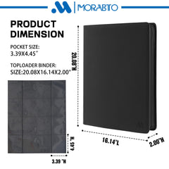 MORABTO binder open spread reveals 20 double-sided pages for organization