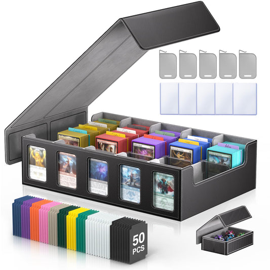 MORCCO 5-row storage box with display windows showing collection access
