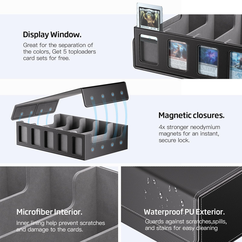 MORCCO 50 removable dividers for color, rarity, and deck organization