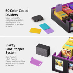 MORCCO waterproof PU exterior provides rugged protection for sleeved or raw cards