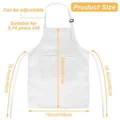 Morcheiong kids apron with two pockets keeps pencils and snacks handy.
