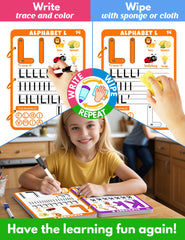 MORECOLL dry-erase markers and surface enable reusable, mess-free workbook sessions.