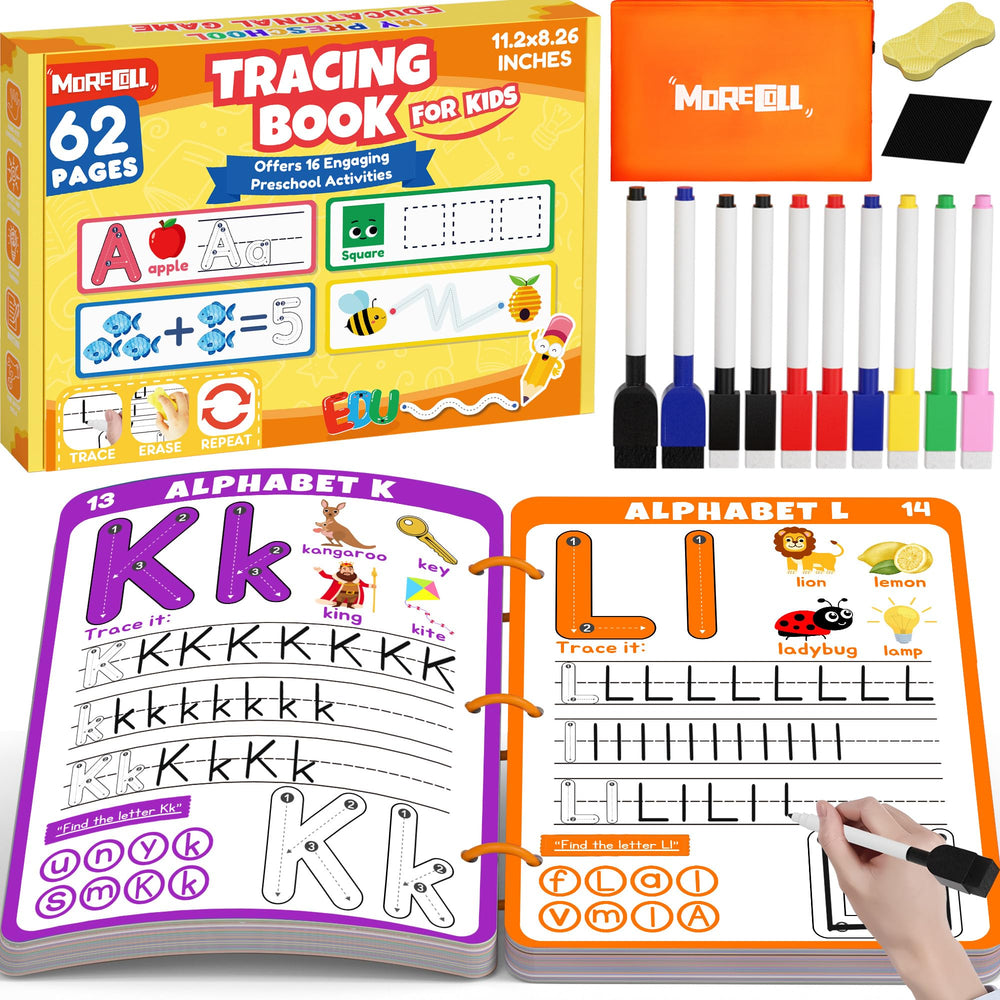 MORECOLL preschool activity workbook cover invites curiosity and organized learning.