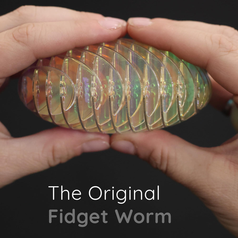 Morf Fidget Worm's compact size fits pockets and bags.