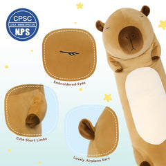 MorisMos Capybara Pillow soft fabric texture invites cozy snuggle sessions