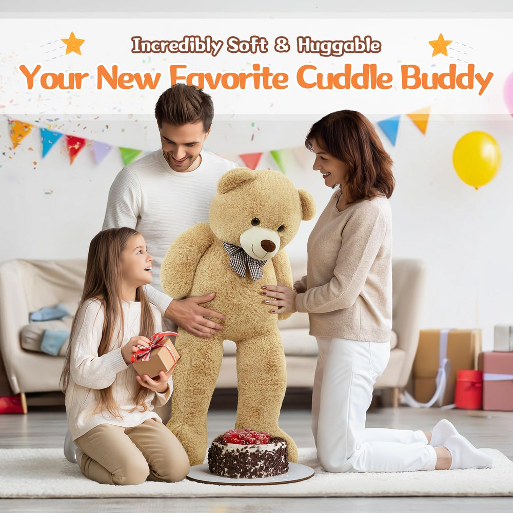 MorisMos teddy bear gift-wrapping moment showcasing grand gifting impact