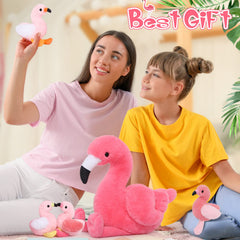MorisMos flamingo is machine washable for easy care