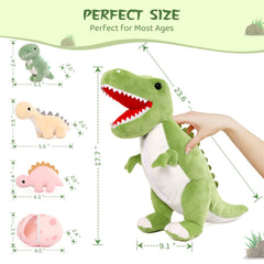 MorisMos mommy T-Rex with baby dinos ready for sleep