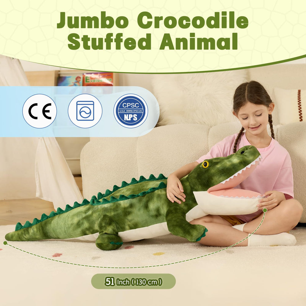MorisMos giant alligator plush makes a gift that's memorable for kids and animal lovers.