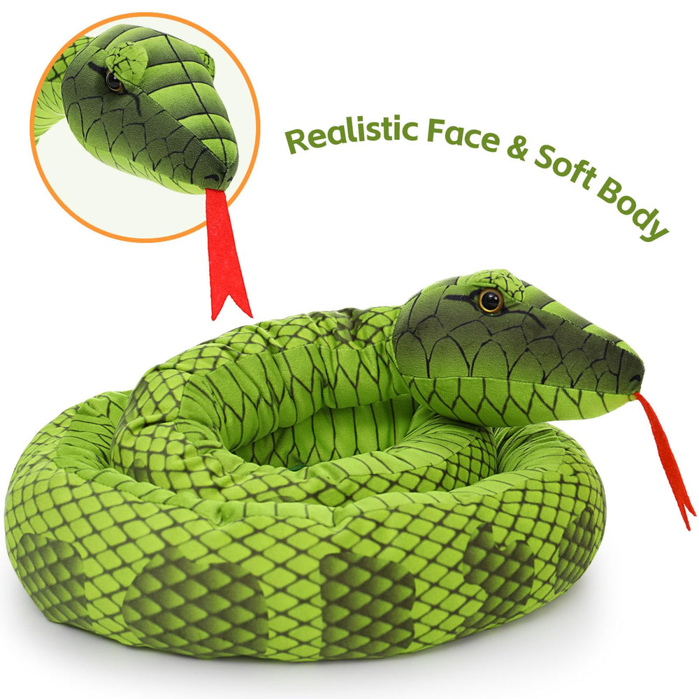 MorisMos giant snake mommy with babies highlights three colorful babies for shared storytelling.