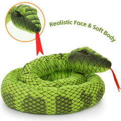 MorisMos giant snake mommy with babies highlights three colorful babies for shared storytelling.