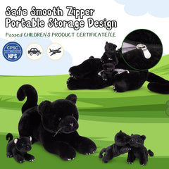MorisMos gift-ready panther toy set adds wildlife charm to a room.
