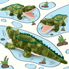 MorisMos night-time reading buddy alligator pillow supports cozy stories and calm evenings.