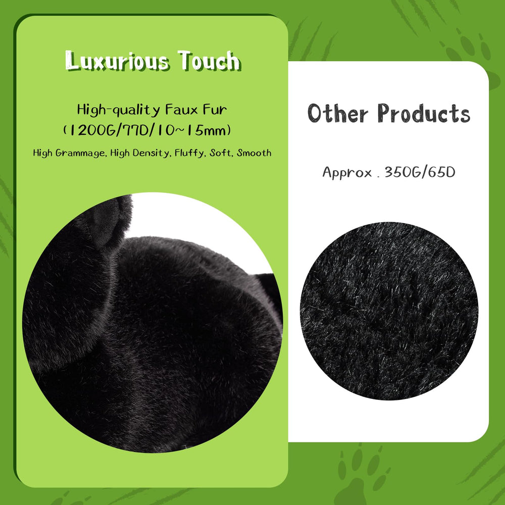 MorisMos plush fabric texture close-up highlights premium softness.
