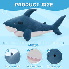 MorisMos shark plush is easy to fluff and spot-clean for lasting softness.