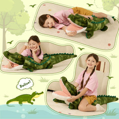 MorisMos ultra-soft crocodile plush fabric delivers plush-touch comfort during hugs and naps.